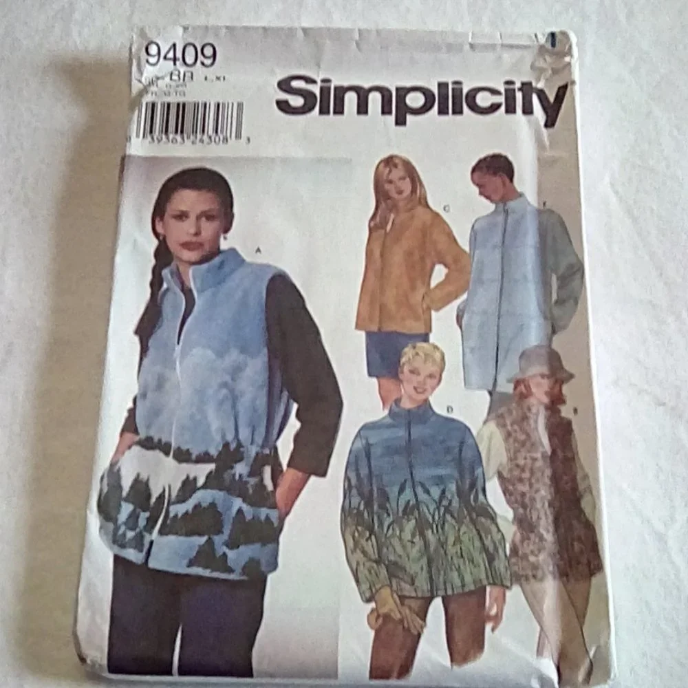 Vintage Simplicity 9409 Sz L-XL Misses Vest & Jacket